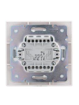 выключатель 3-кл. сп mira 10а ip20 с сер. вставкой бел. lezard 701-0215-109 от магазина Штепсель и батарейка. - фото_4