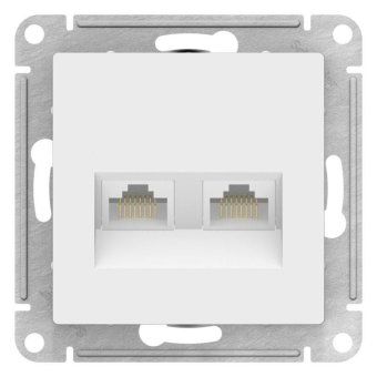 розетка компьютерная 2-м atlasdesign rj45+rj45 кат.5e механизм лотос se atn001385 от магазина Штепсель и батарейка. - фото_3