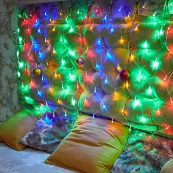 гирлянда светодиодная "сеть" 1х1.5м 96led мультиколор 12вт 220-240в ip20 с контроллером 8 режимов провод пвх прозр. neon-night 215-119-6 от магазина Штепсель и батарейка. - фото_4
