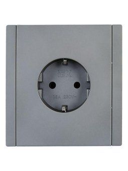 розетка сп forte&piano fp513 16а с заземл. защ. шторки безвинт. крепл. сталь iek fp-r14-16-1-k46 от магазина Штепсель и батарейка. - фото_2