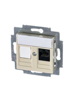 розетка компьютерная levit rj45 кат.5e с заглушкой сл. кость abb 2chh295117a6017 от магазина Штепсель и батарейка.