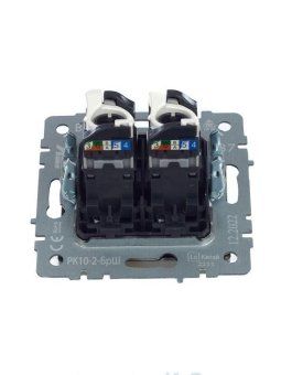 розетка компьютерная двойн. сп rj45 кат.5e brite рк10-2-брш механизм шампань iek br-k20-1-k37 от магазина Штепсель и батарейка. - фото_8