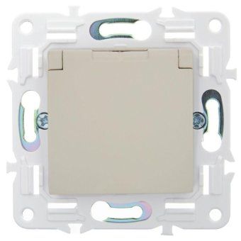 розетка 1-м skandy 16а ip44 с заземл. защ. шторки с крышкой sk-r11b беж. iek sk-r16-16-44-k10 от магазина Штепсель и батарейка. - фото_4