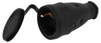 розетка rx10-b-ip44 16а ip44 прямая с заземл. каучук черн. эра б0055418 от магазина Штепсель и батарейка.