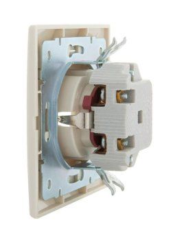 розетка 1-м сп mira 16а ip20 с заземл. защ. шторки со вставкой керамика крем. lezard 701-0303-124 от магазина Штепсель и батарейка. - фото_4
