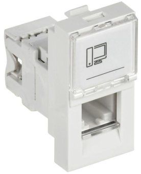розетка компьютерная 1-м 1мод. rj45 кат.5e utp механизм primer iek ckk-40d-ri1-k01 от магазина Штепсель и батарейка.