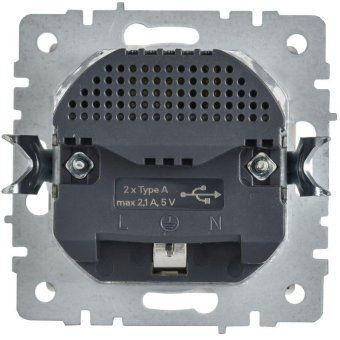розетка brite рюш10-1-браб 16а с usb a+a 2.1а с заземл. защ. шторки механизм арктич. бел. iek br-r14-16-u21-d21-k91 от магазина Штепсель и батарейка. - фото_3
