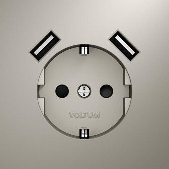 розетка 1-м сп s70 16а с usb a+a с заземл. защ. шторки механизм кашемир voltum vls040403 от магазина Штепсель и батарейка. - фото_2