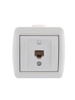 розетка компьютерная 1-м оп nata rj45 бел. lezard 710-0200-139 от магазина Штепсель и батарейка. - фото_2