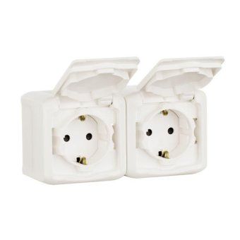 розетка 2-м оп quteo 16а ip44 250в 2х2p+e с заземл. защ. шторки с крышкой бел. leg 782323 от магазина Штепсель и батарейка. - фото_7