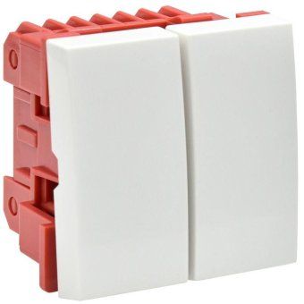 выключатель 2-кл. 2мод. сп 10а ip20 вк1-22-00-п бел. primer iek ckk-40d-vd2-k01 от магазина Штепсель и батарейка.