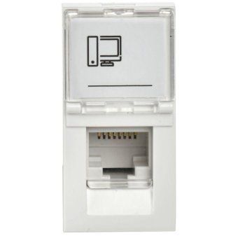 розетка компьютерная 1-м 1мод. rj45 кат.5e utp механизм primer iek ckk-40d-ri1-k01 от магазина Штепсель и батарейка. - фото_2