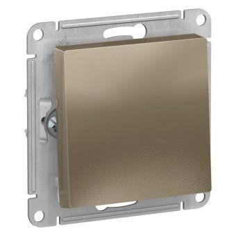 выключатель 1-кл. сп atlasdesign 10а ip20 (сх. 1) 10ax с самовозвратом механизм шампань se atn000515 от магазина Штепсель и батарейка.