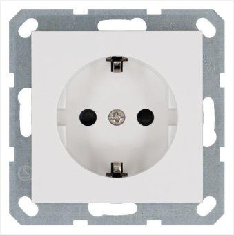 розетка 1-м shuko 16а ip20 с заземл. защ. шторки механизм бел. глянцевый jasmart g5501w от магазина Штепсель и батарейка.