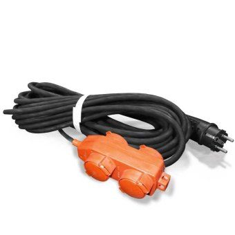 удлинитель-шнур 4х10м с заземл. 16а ip44 у16-040 кг 3х1.5 с защ. крышкой universal 9634131 от магазина Штепсель и батарейка.