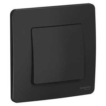 переключатель проходной 1-кл. сп blanca 10а ip20 (сх. 6) 250в антрацит se blnvs010606 от магазина Штепсель и батарейка.