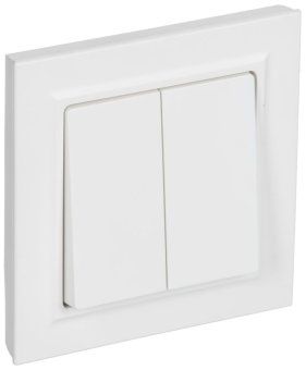 выключатель 2-кл. сп brite вср10-2-0-браб 10а в сборе арктич. бел. iek br-v20-0-10-k91-f от магазина Штепсель и батарейка.