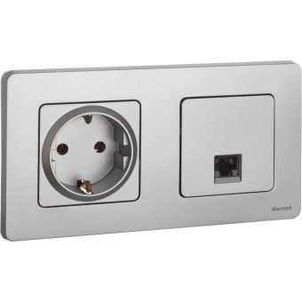 розетка компьютерная inspiria rj45 кат.5e utp алюм. leg 673827 от магазина Штепсель и батарейка. - фото_3
