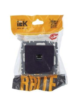 розетка компьютерная сп rj45 кат.5e brite рк10-брч механизм черн. iek br-k10-1-k02 от магазина Штепсель и батарейка. - фото_7