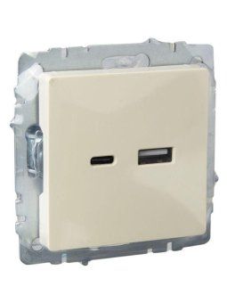 розетка brite usb a+c 18вт рю11-1-бркр механизм беж. iek br-u22-018-k10 от магазина Штепсель и батарейка. - фото_2