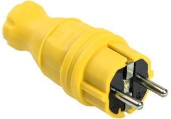 вилка прямая омега вбп3-1-0м ip44 каучук желт. iek pkr01-016-2-k05 от магазина Штепсель и батарейка.