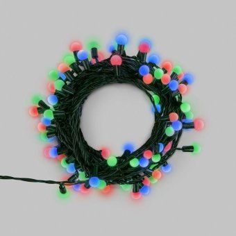 гирлянда светодиодная "мультишарики" 20м d15мм 200led мульти (rg/rb) 11вт 230в ip44 мигание провод зел. neon-night 303-609 от магазина Штепсель и батарейка.
