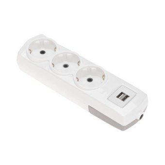 колодка 3-м с заземл. premium 2 usb бел. rexant 13-4402 от магазина Штепсель и батарейка. - фото_2