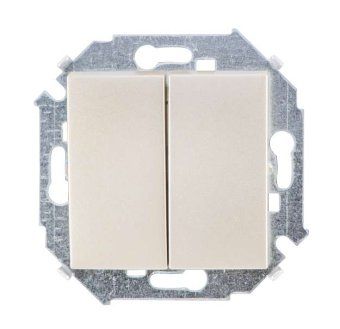 выключатель 2-кл. сп simon 15 10а ip20 винтов. зажим механизм шампань simon 1591398-034 от магазина Штепсель и батарейка.