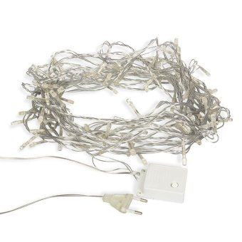 гирлянда светодиодная универсальная 10м 100led тепл. бел. 4вт ip20 с контроллером 8 режимов провод пвх прозр. neon-night 303-063 от магазина Штепсель и батарейка. - фото_8