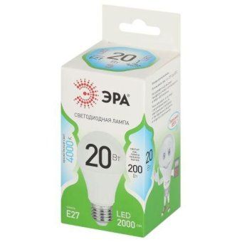 лампа светодиодная green line a60-20w-840-e27 gl 20вт груша 4000к яркий свет бел. e27 эра б0067116 от магазина Штепсель и батарейка. - фото_2