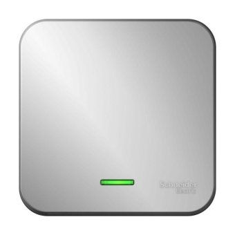 выключатель 1-кл. оп blanca 10а ip20 (сх. 1) 250в с подсветкой с изолир. пластиной алюм. se blnva101113 от магазина Штепсель и батарейка.