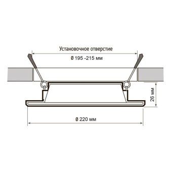 светильник светодиодный pled dl7 24вт 6500к ip54 2040лм wh встраив. бел. pro jazzway 5069121 от магазина Штепсель и батарейка. - фото_6