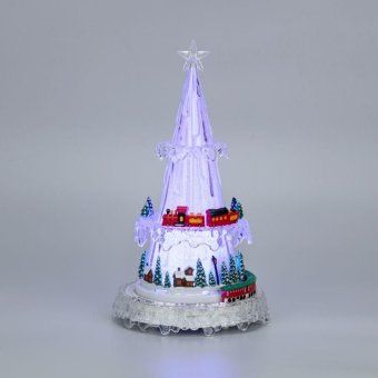 фигура светодиодная "новогодний поезд с мелодией" 30.5см rgb на подставке neon-night 513-025 от магазина Штепсель и батарейка. - фото_4
