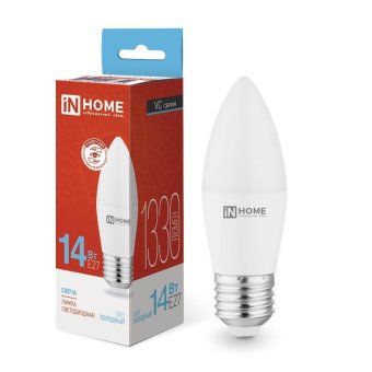 лампа светодиодная led-свеча-vc 14вт e27 6500к 1330лм in home 4690612047751 от магазина Штепсель и батарейка.