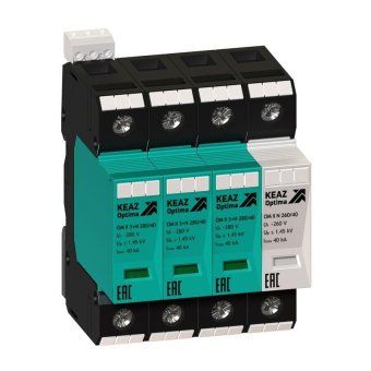 ограничитель импульсных перенапряжений (узип) optidin om ii 3+n 280/40 кэаз 114311 от магазина Штепсель и батарейка.