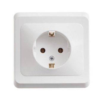 розетка 1-м сп этюд 16а ip20 250в с заземл. без защ. шторок бел. se pc16-003b от магазина Штепсель и батарейка.