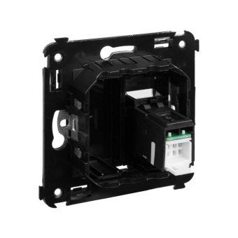 розетка компьютерная 1-м сп avanti "черный квадрат" rj45 кат.5e dkc 4402463 от магазина Штепсель и батарейка. - фото_4