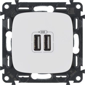 устройство зарядное valena allure с 2-мя usb-разъемами 240в/5в 1500ма с лиц. панелью бел. leg 754995 от магазина Штепсель и батарейка. - фото_5