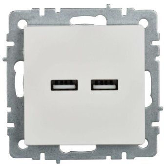 розетка brite usb a+a 3.1а рю10-1-брб механизм бел. iek br-u21-d31-k01 от магазина Штепсель и батарейка. - фото_6