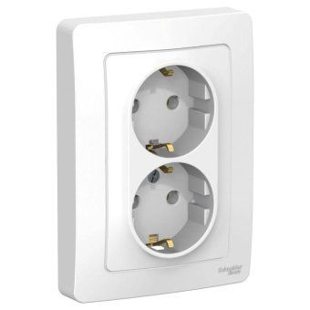 розетка 2-м сп blanca 16а ip20 250в с заземл. без защ. шторок бел. se blnrs001021 от магазина Штепсель и батарейка.