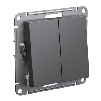 переключатель 2-кл. atlasdesign (сх. 6/2) 10ax механизм базальт se atn001465 от магазина Штепсель и батарейка.