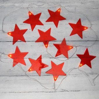 гирлянда светодиодная "звездопад" 2.25м 10led красн. тепл. бел. 0.1вт ip20 провод пвх прозр. элементы питания 2хaa (не в компл.) neon-night 304-002 от магазина Штепсель и батарейка.