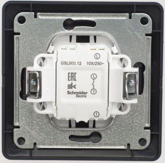 выключатель 1-кл. сп glossa 10а ip20 (сх. 1) 10ax в сборе шоколад. se gsl000812 от магазина Штепсель и батарейка. - фото_2