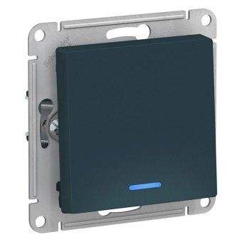 выключатель 1-кл. сп atlasdesign 10а ip20 (сх. 1а) 10ax с подсветкой механизм изумруд se atn000813 от магазина Штепсель и батарейка. - фото_2
