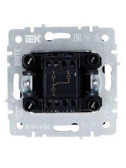 выключатель проходной 1-кл. сп brite вс10-1-6-брс 10а механизм сталь iek br-v12-0-10-k46 от магазина Штепсель и батарейка. - фото_5