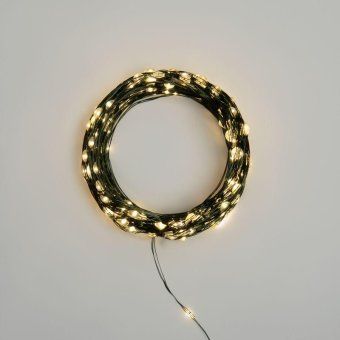гирлянда "роса" 30м 300led тепл. бел. ip20 230в с контроллером провод зел. neon-night 303-276 от магазина Штепсель и батарейка.