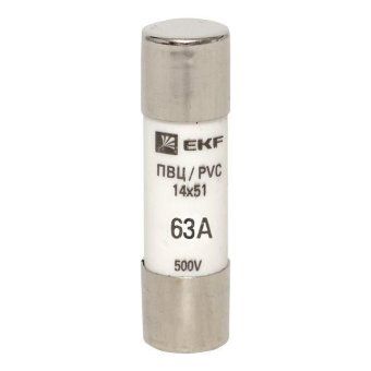вставка плавкая цилиндрическая пвц 14х51 63а ekf pvc-14x51-63 от магазина Штепсель и батарейка. - фото_2