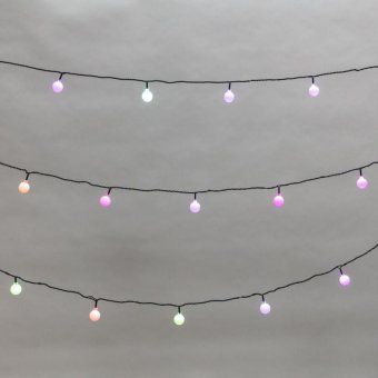 гирлянда светодиодная "шарики" 5м d25мм 25led rgb пвх темн. зел. neon-night 303-550 от магазина Штепсель и батарейка. - фото_2