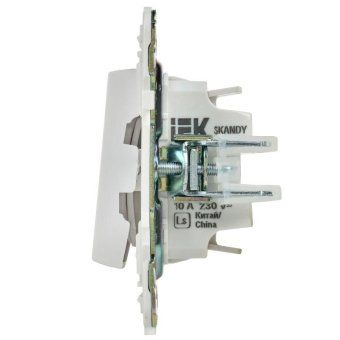 выключатель 2-кл. skandy 10а sk-v09w с индикацией арктич. бел. iek sk-v20-1-10-k01 от магазина Штепсель и батарейка. - фото_5