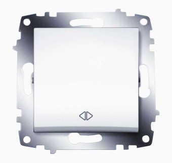 переключатель перекрестный 1-кл. 1мод. сп cosmo 10а ip20 (сх. 7) механизм бел. abb 619-010200-214 от магазина Штепсель и батарейка.